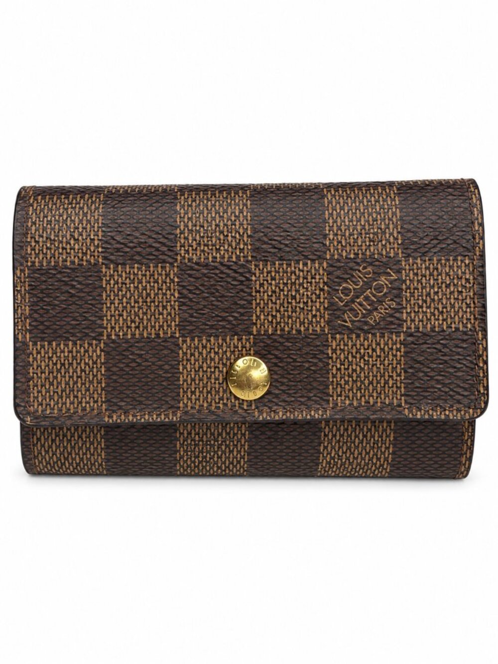 Louis Vuitton Damier Ebene 6-Key Holder | Brown w Gold hardware